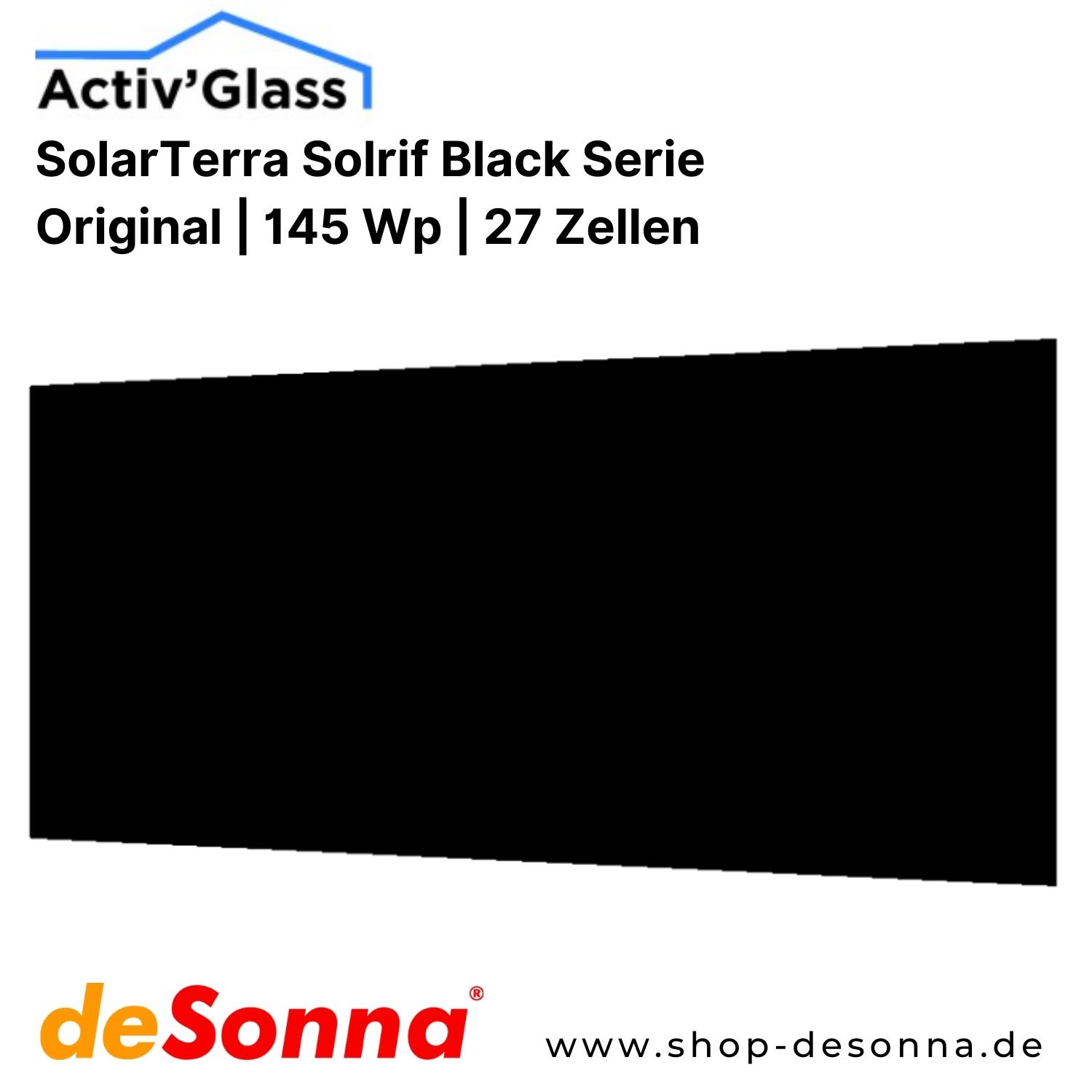 Activ Glass SolarTerra Solrif Black Serie | Original B-SR-B | 145 Wp