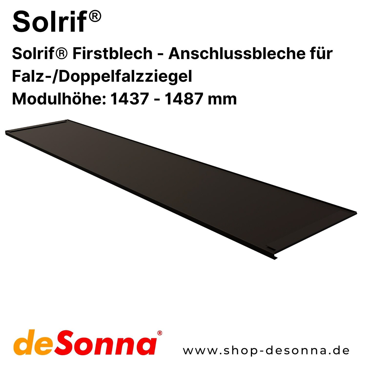 1437 Solrif | Ridge cap | Module width: 1437–1487 mm | 1437–1487 mm | ES ...