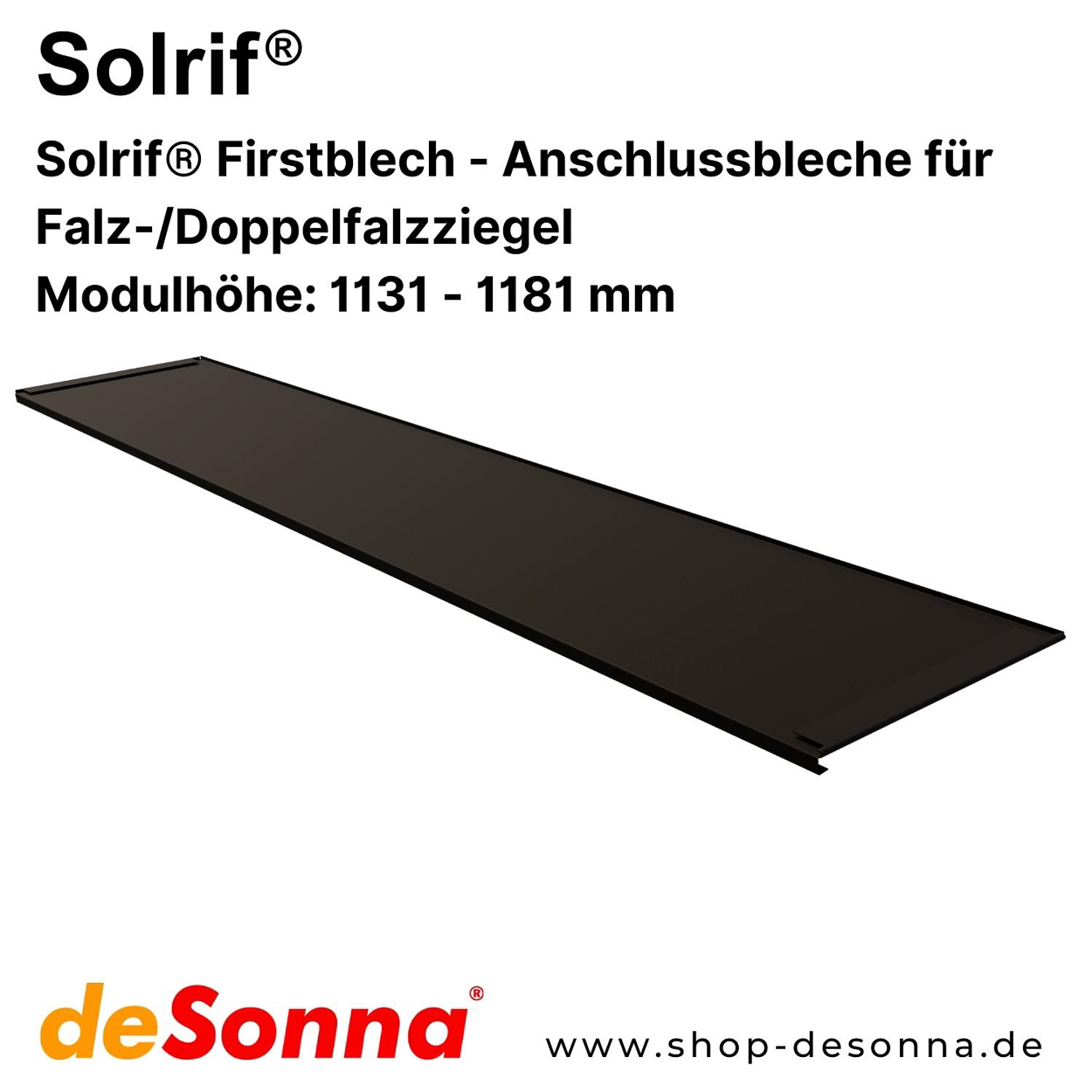 Solrif® Firstblech - Anschlussbleche für Falz-/Doppelfalzziegel