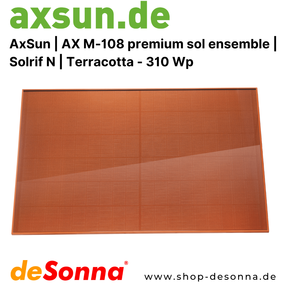 AxSun | AX M-108 premium sol ensemble | Solrif N | Terracotta - 310 Wp