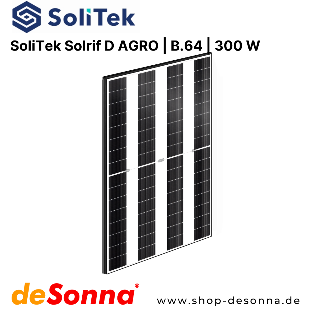 SoliTek Solrif D AGRO | B.64 | 300 W 3.2+3.2 mm