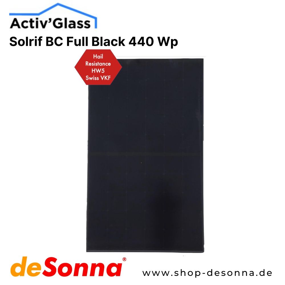 Activ'Glass Solrif BC Full Black | HW5 | 440 Wp | Indachmodul