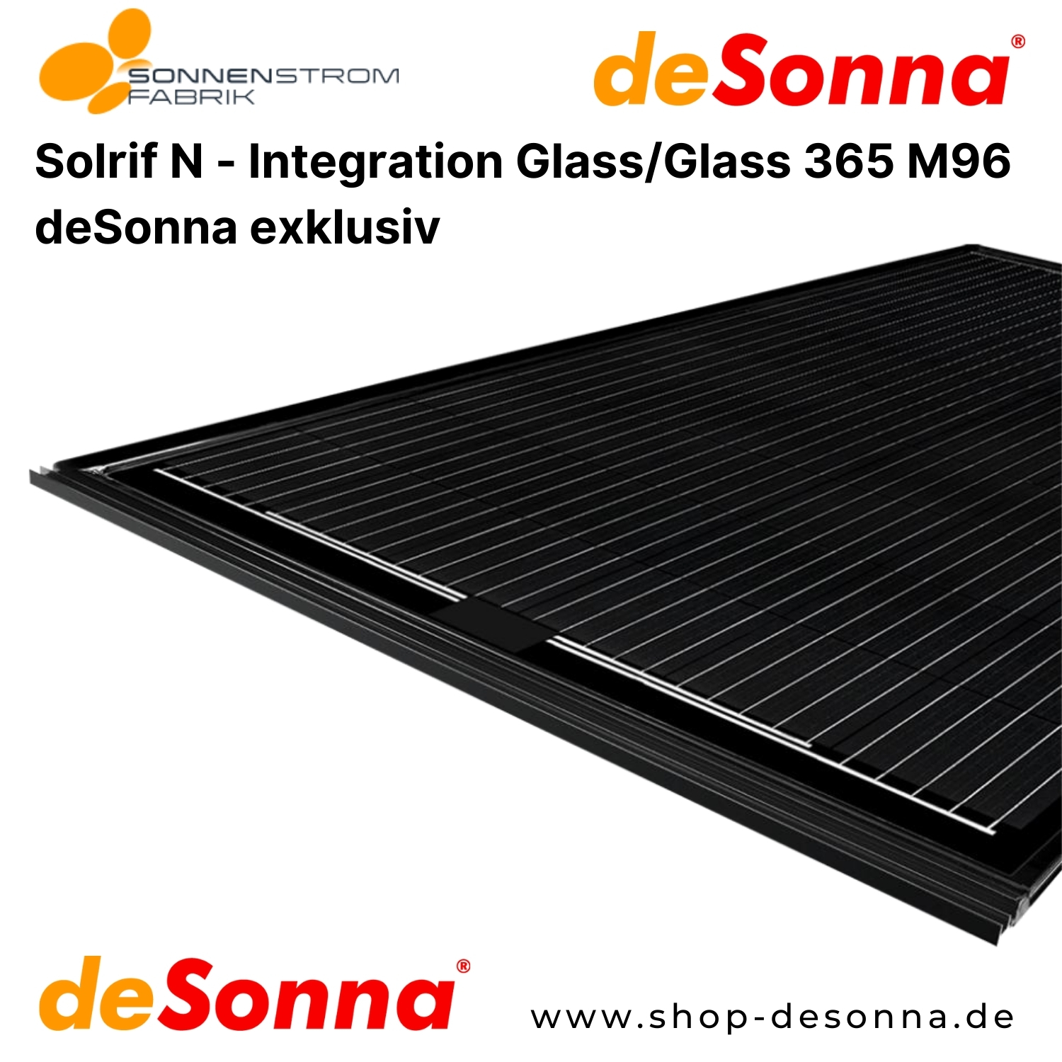 Sonnenstromfabrik | Integration M96 | Solrif N | Schwarz - 365 Wp
