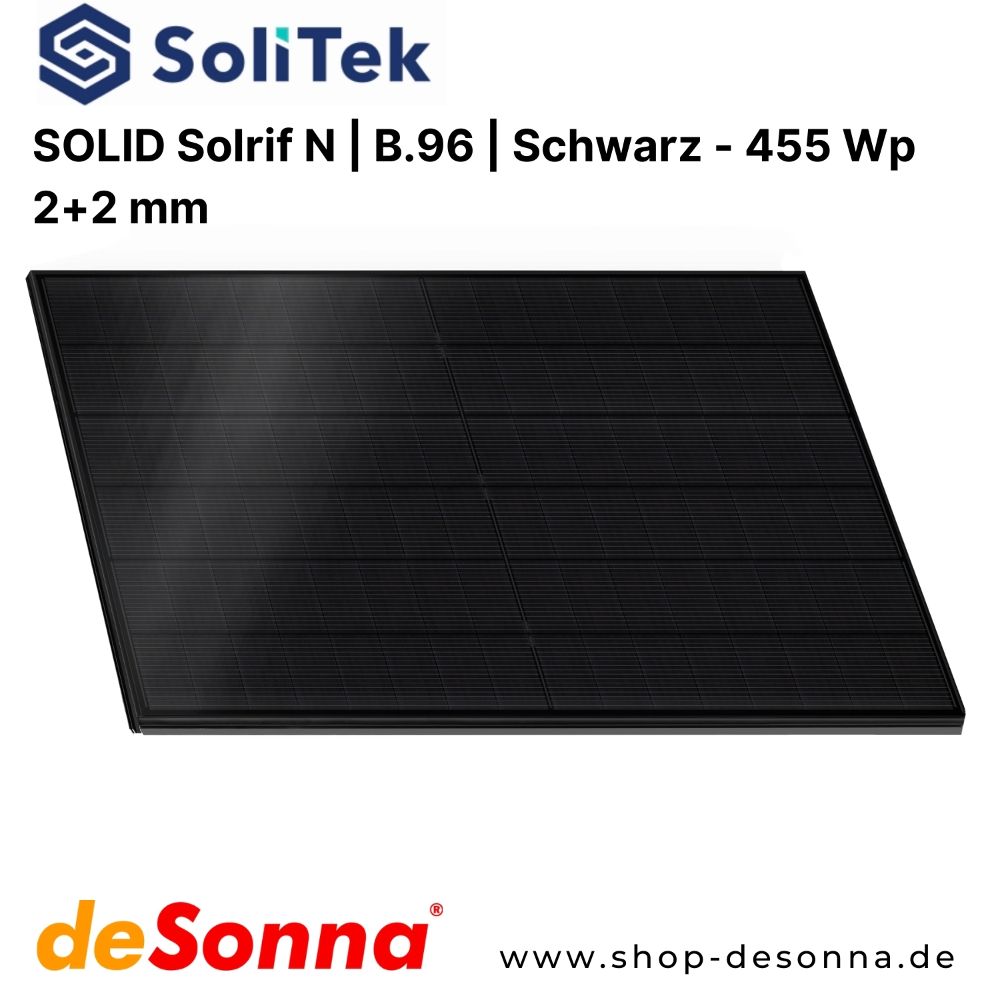 SoliTek Solrif N | B.96 | 455 W | Schwarz | 2+2 mm