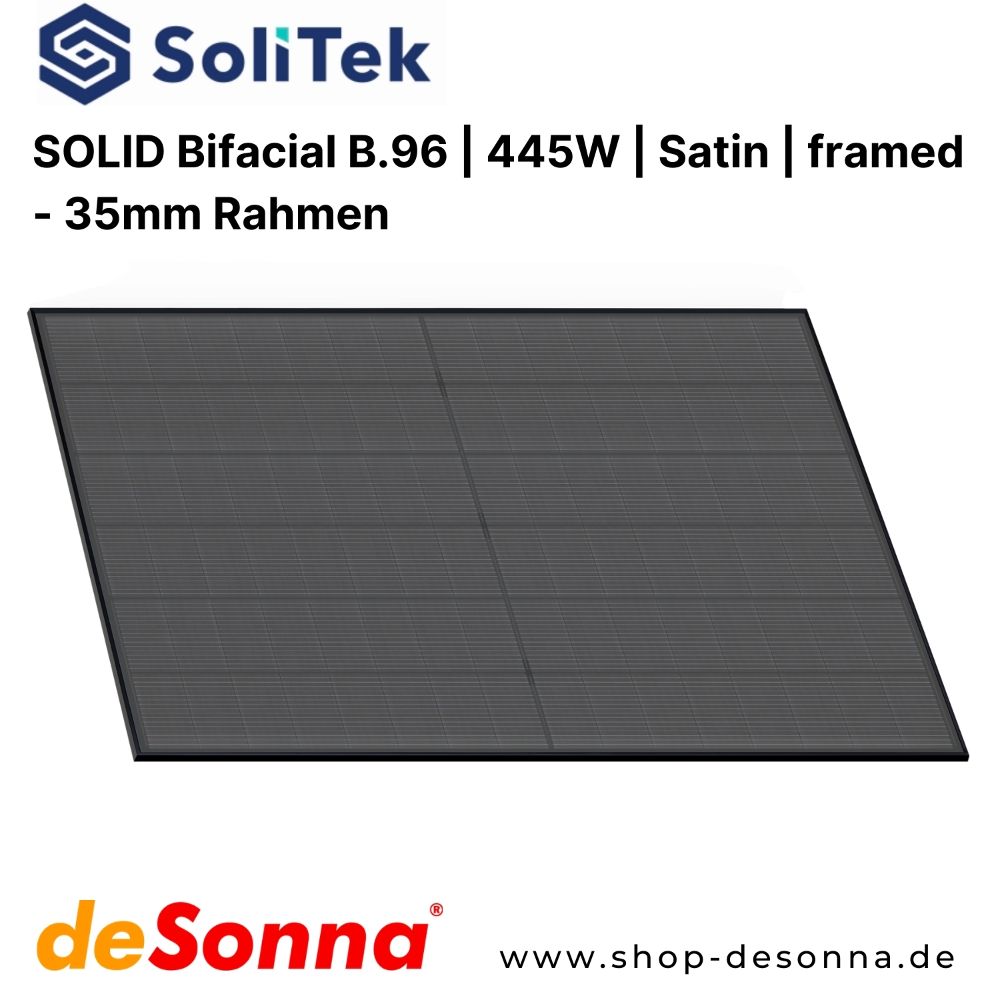 SoliTek | SOLID Bifacial B.96 | 455W | Satin | 35mm Rahmen
