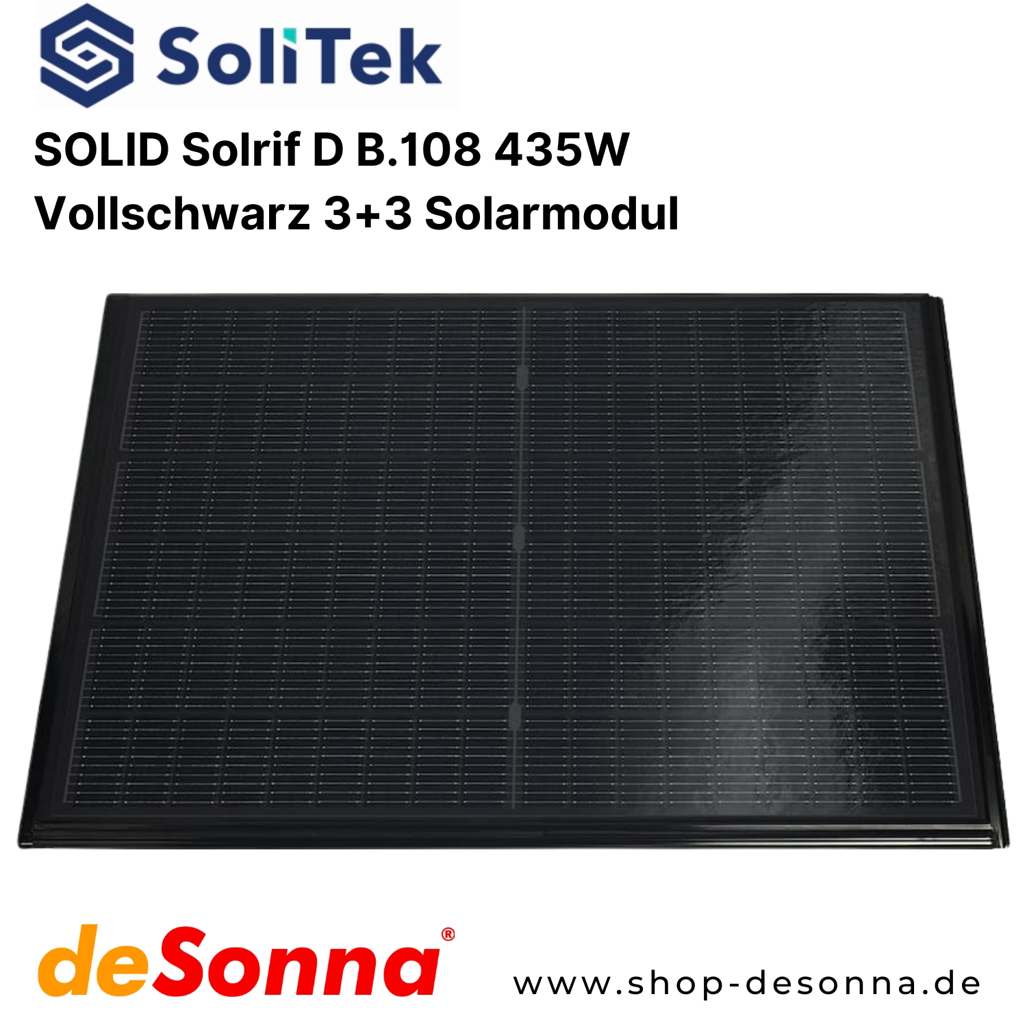 SoliTek SOLID Solrif D | B.108 | 435 W | Schwarz