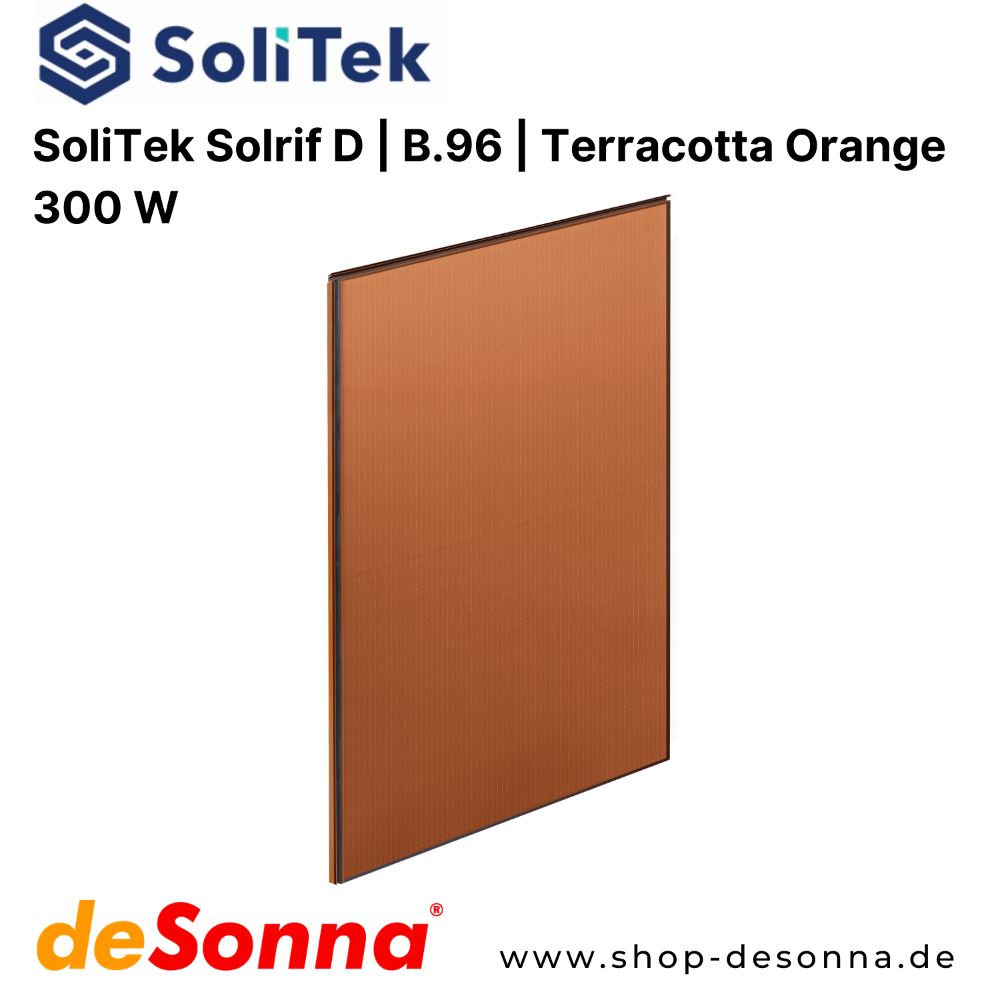 SoliTek Solrif D | B.96 | 300 W | Terracotta Orange | 3,2+3,2 mm