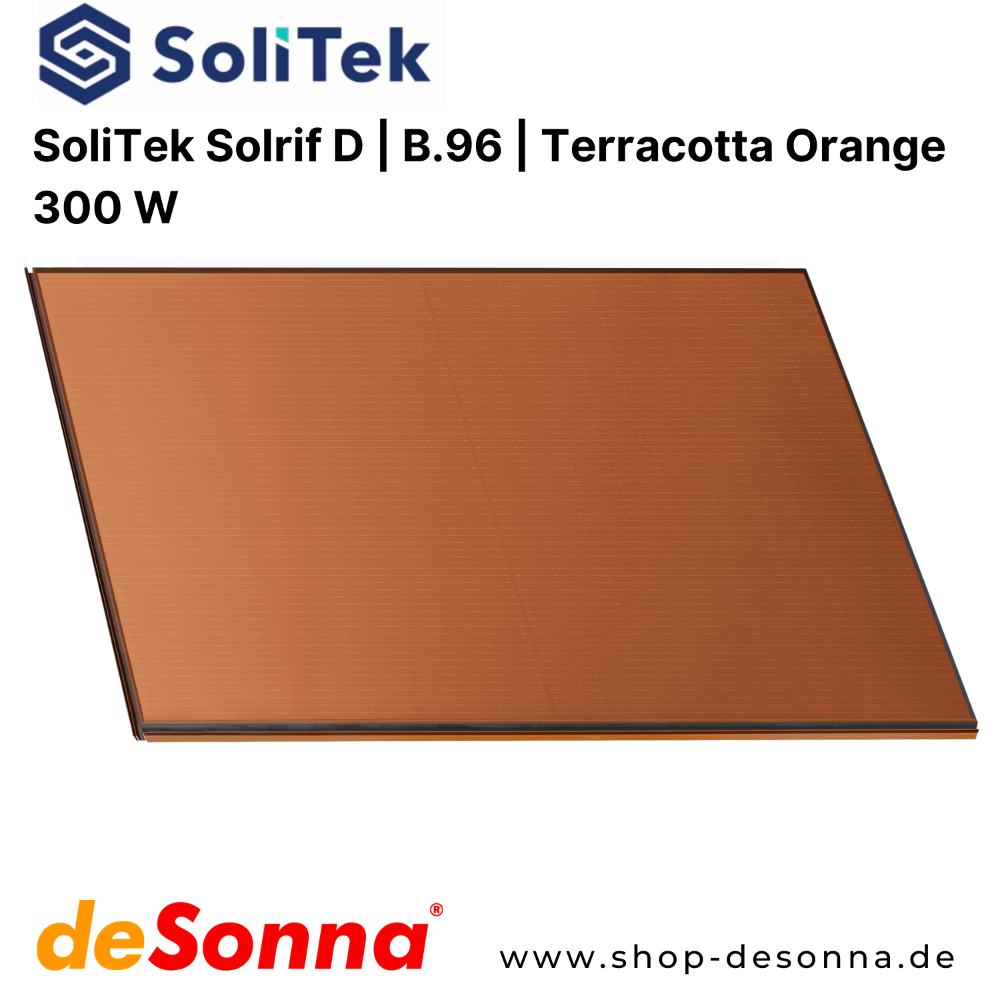 SoliTek Solrif D | B.96 | 300 W | Terracotta Orange | 3,2+3,2 mm